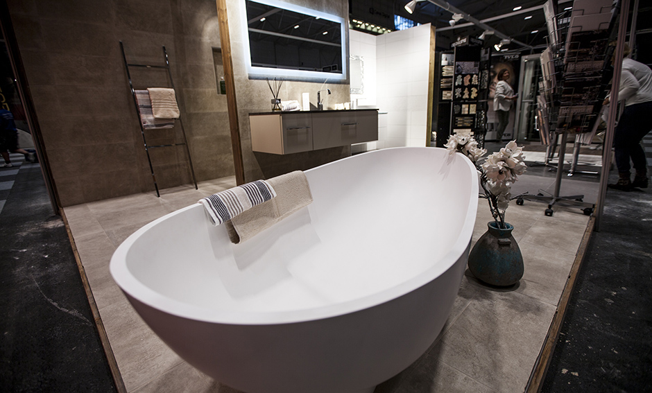 Badewanne auf der Messe
