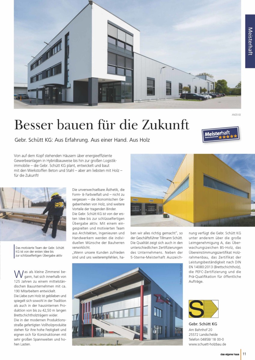 Pressetextanzeige Aus Dem Magazin Von Gebrüder Schütt